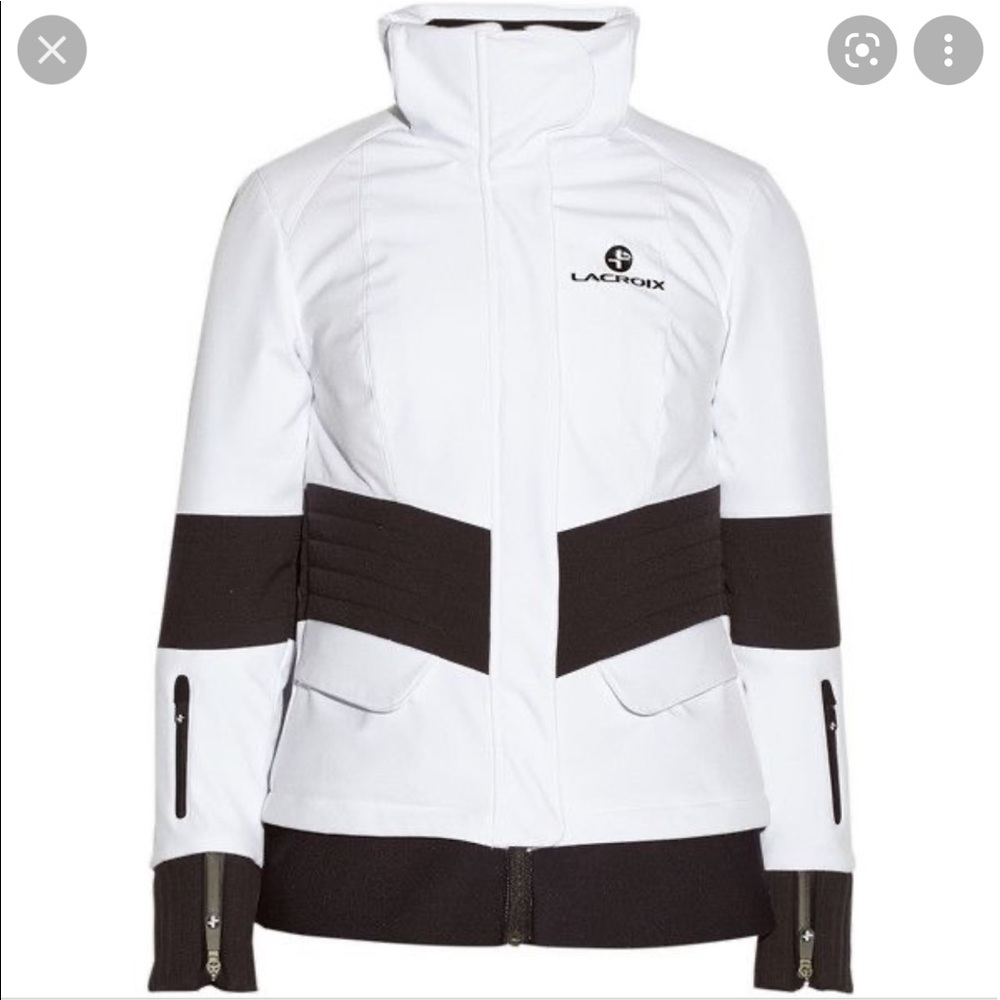 Women's White and Black Ski Jacket
